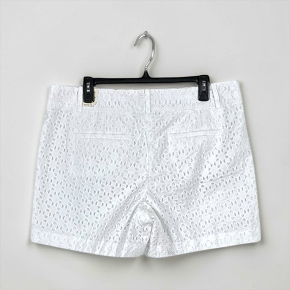 Loft Womens Crochet Shorts Size 12 Beach Coastal Resort White Euro Summer New - Picture 2 of 7